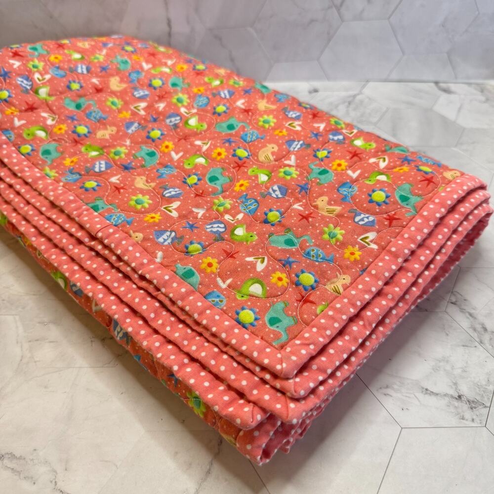 Handmade Baby Throw Quilt Blanket for Phoenix Children's Hospital Pink 29x34"